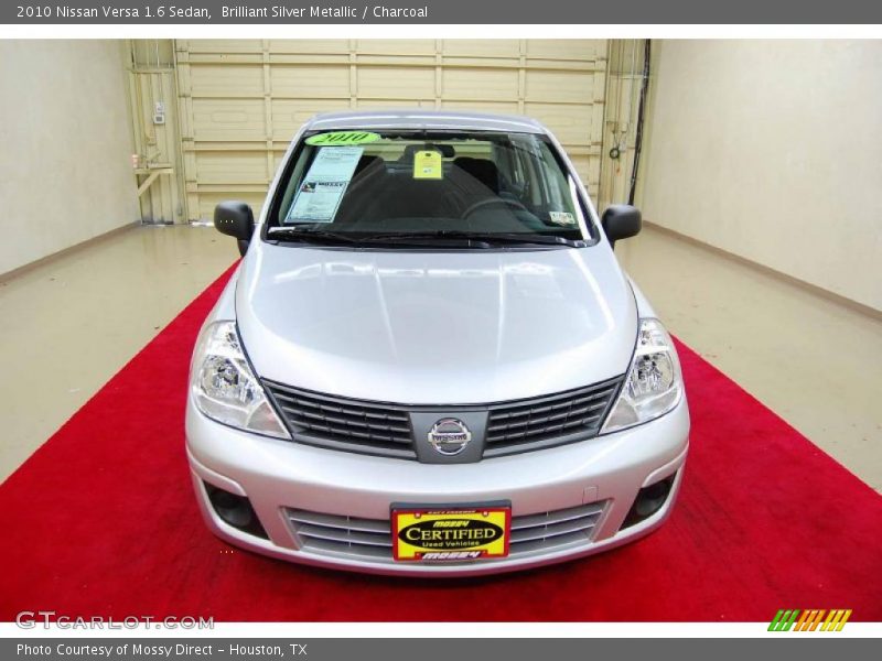 Brilliant Silver Metallic / Charcoal 2010 Nissan Versa 1.6 Sedan