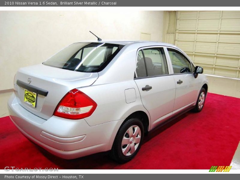 Brilliant Silver Metallic / Charcoal 2010 Nissan Versa 1.6 Sedan
