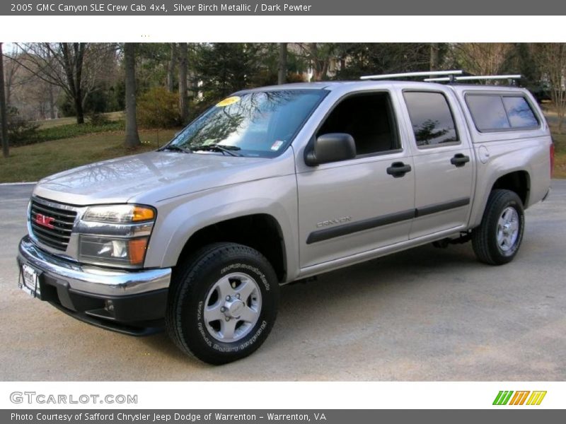 Silver Birch Metallic / Dark Pewter 2005 GMC Canyon SLE Crew Cab 4x4