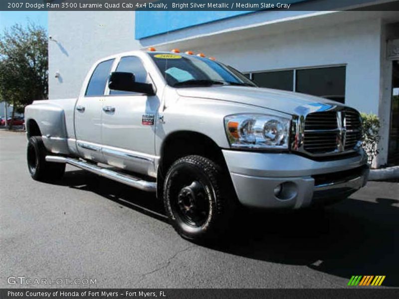 Front 3/4 View of 2007 Ram 3500 Laramie Quad Cab 4x4 Dually