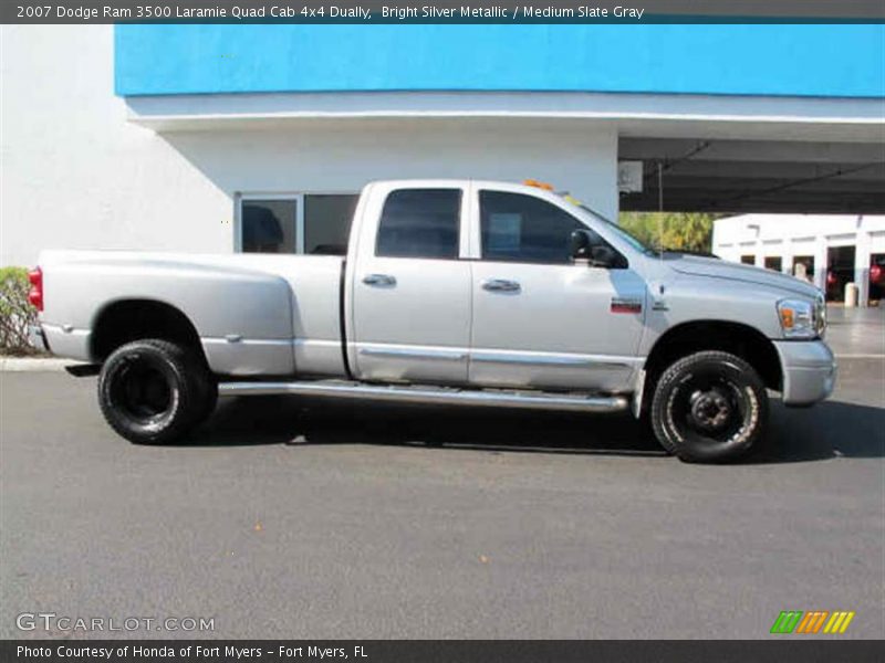  2007 Ram 3500 Laramie Quad Cab 4x4 Dually Bright Silver Metallic