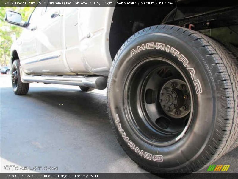 Bright Silver Metallic / Medium Slate Gray 2007 Dodge Ram 3500 Laramie Quad Cab 4x4 Dually