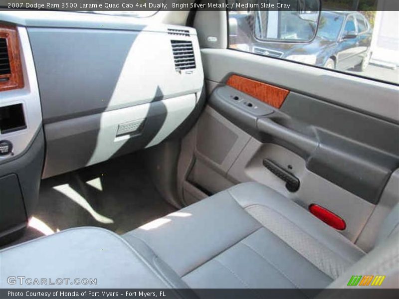 Bright Silver Metallic / Medium Slate Gray 2007 Dodge Ram 3500 Laramie Quad Cab 4x4 Dually