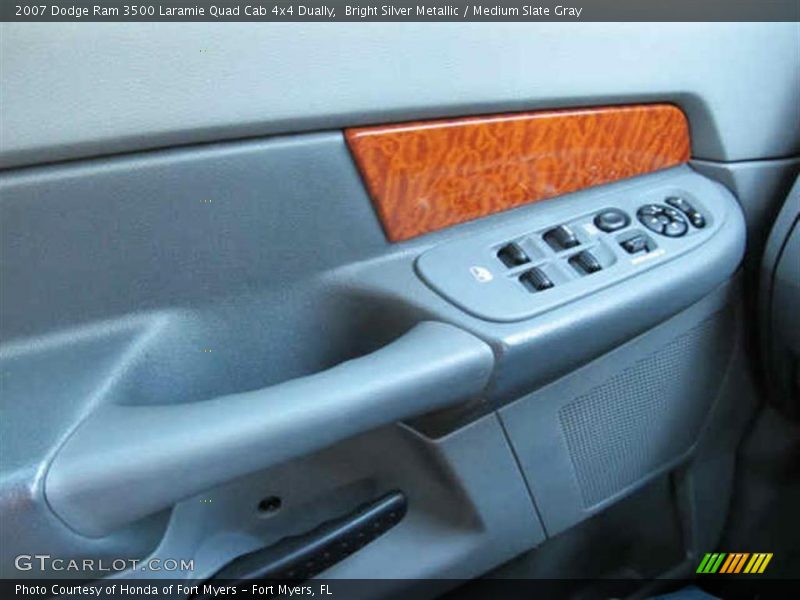 Bright Silver Metallic / Medium Slate Gray 2007 Dodge Ram 3500 Laramie Quad Cab 4x4 Dually