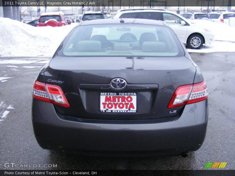 Magnetic Gray Metallic / Ash 2011 Toyota Camry LE