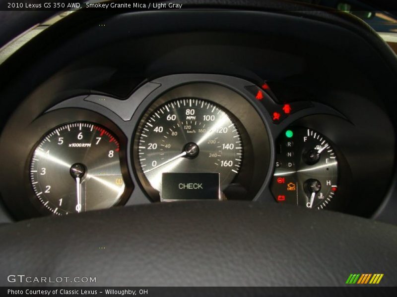 Smokey Granite Mica / Light Gray 2010 Lexus GS 350 AWD