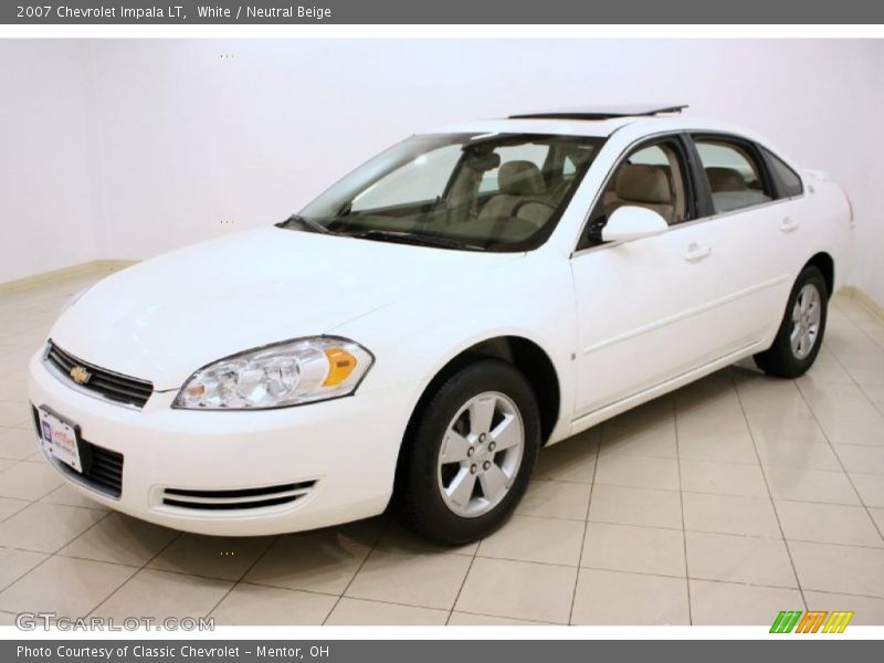 White / Neutral Beige 2007 Chevrolet Impala LT
