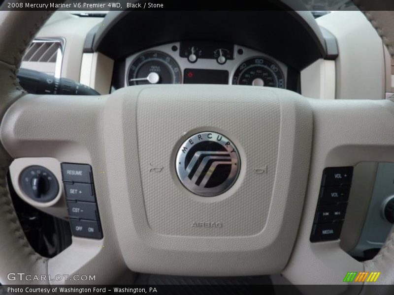 Black / Stone 2008 Mercury Mariner V6 Premier 4WD