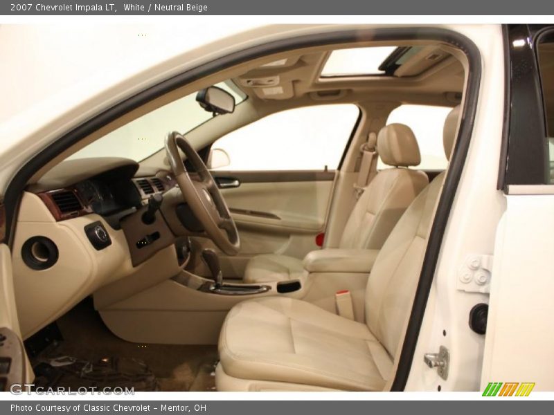 White / Neutral Beige 2007 Chevrolet Impala LT