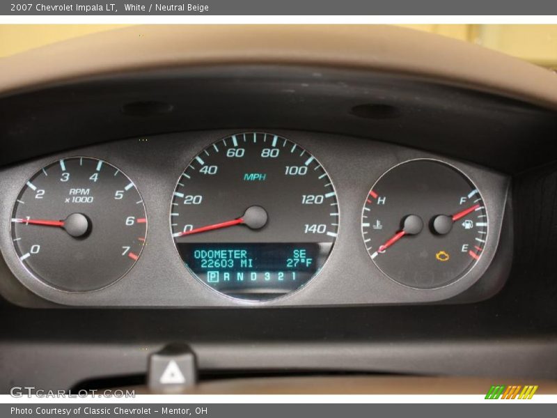 White / Neutral Beige 2007 Chevrolet Impala LT