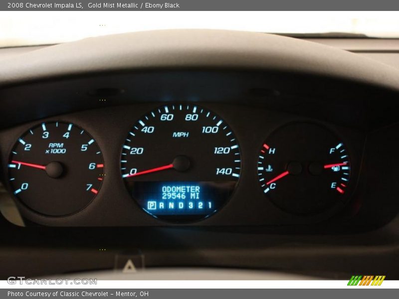 Gold Mist Metallic / Ebony Black 2008 Chevrolet Impala LS