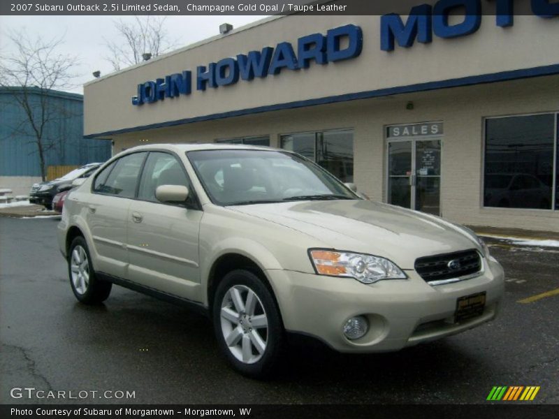 Champagne Gold Opal / Taupe Leather 2007 Subaru Outback 2.5i Limited Sedan