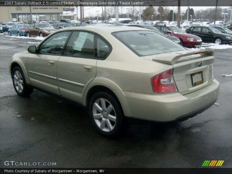 Champagne Gold Opal / Taupe Leather 2007 Subaru Outback 2.5i Limited Sedan