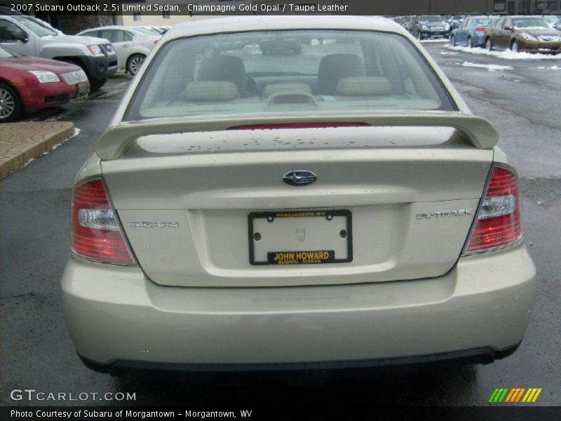 Champagne Gold Opal / Taupe Leather 2007 Subaru Outback 2.5i Limited Sedan