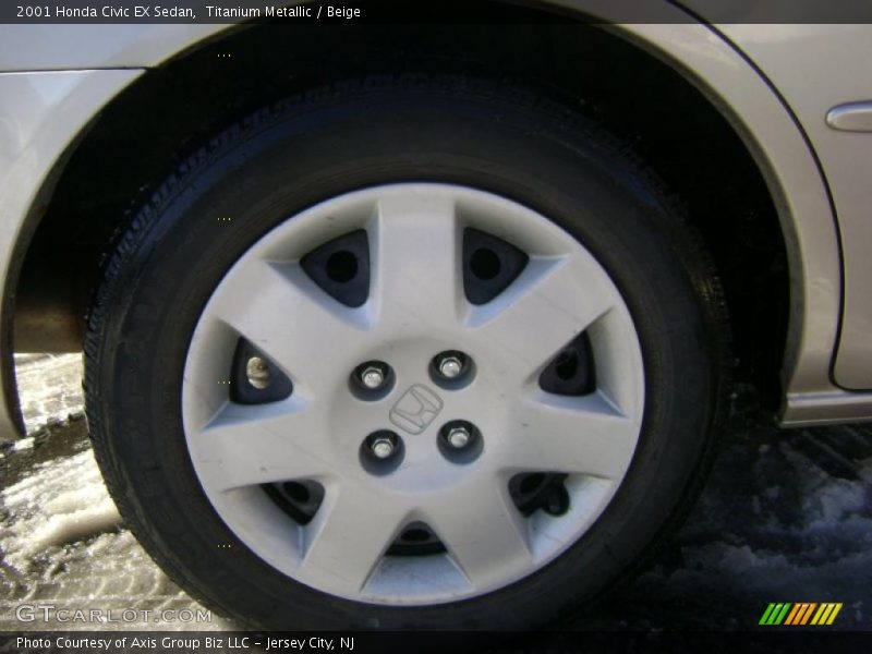 Titanium Metallic / Beige 2001 Honda Civic EX Sedan