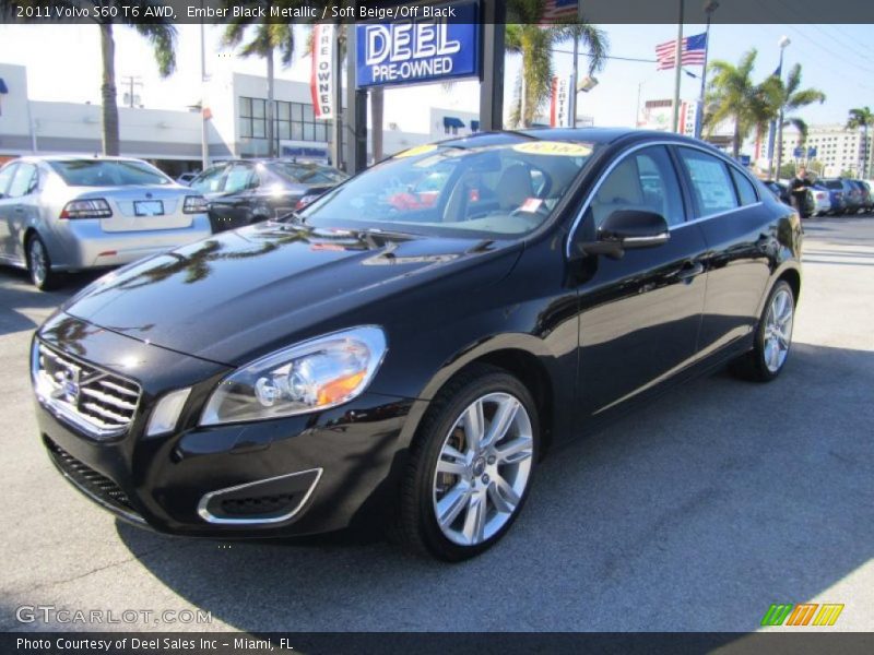 Ember Black Metallic / Soft Beige/Off Black 2011 Volvo S60 T6 AWD