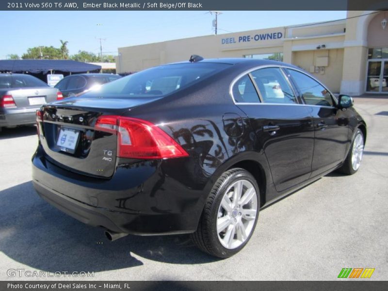Ember Black Metallic / Soft Beige/Off Black 2011 Volvo S60 T6 AWD