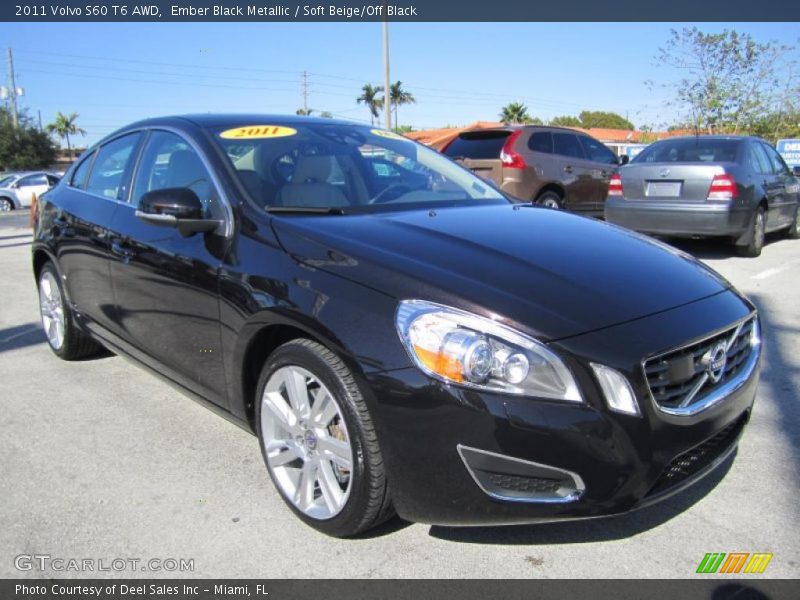 Ember Black Metallic / Soft Beige/Off Black 2011 Volvo S60 T6 AWD