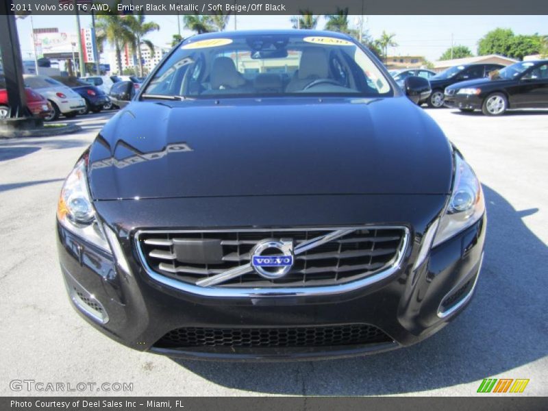 Ember Black Metallic / Soft Beige/Off Black 2011 Volvo S60 T6 AWD