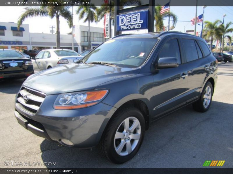 Slate Blue / Beige 2008 Hyundai Santa Fe Limited