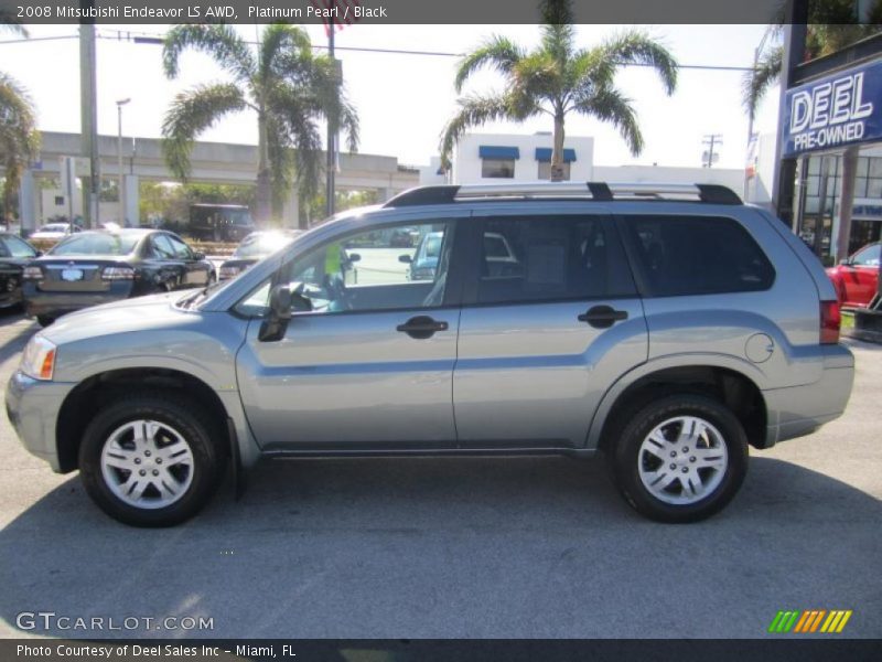 Platinum Pearl / Black 2008 Mitsubishi Endeavor LS AWD