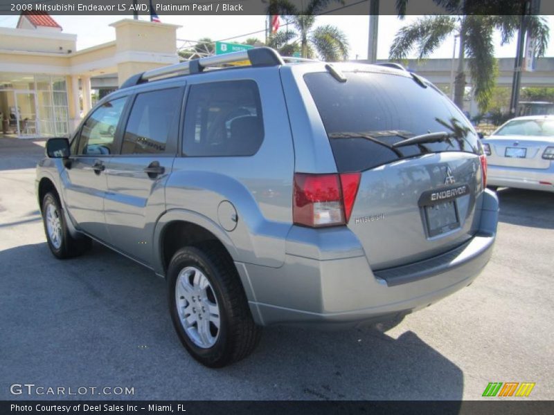 Platinum Pearl / Black 2008 Mitsubishi Endeavor LS AWD