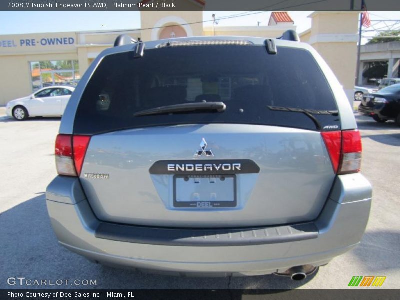 Platinum Pearl / Black 2008 Mitsubishi Endeavor LS AWD