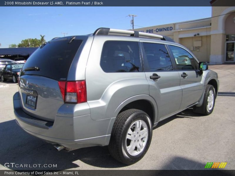 Platinum Pearl / Black 2008 Mitsubishi Endeavor LS AWD