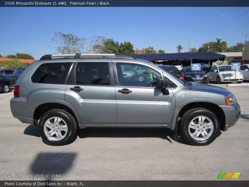 Platinum Pearl / Black 2008 Mitsubishi Endeavor LS AWD