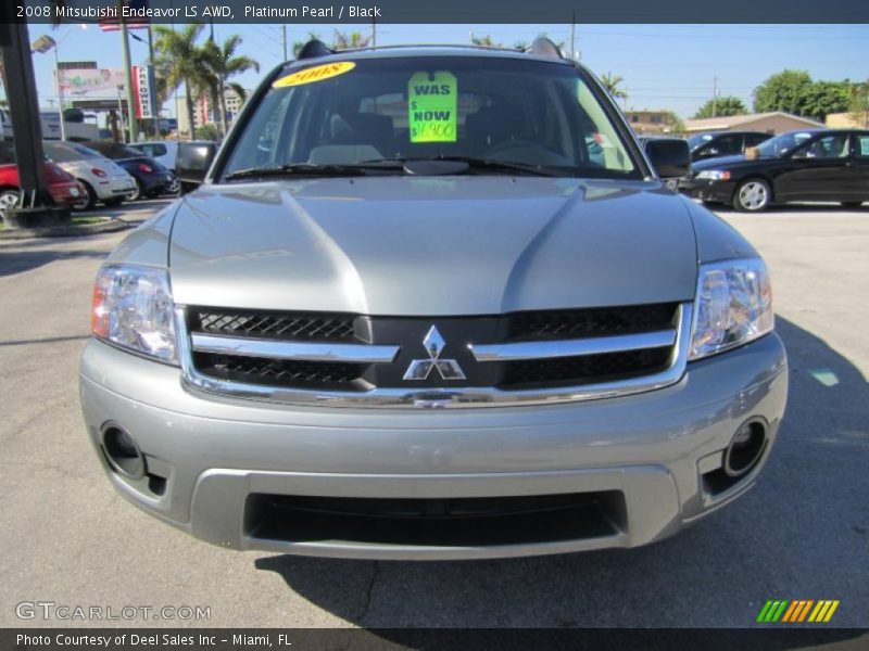 Platinum Pearl / Black 2008 Mitsubishi Endeavor LS AWD