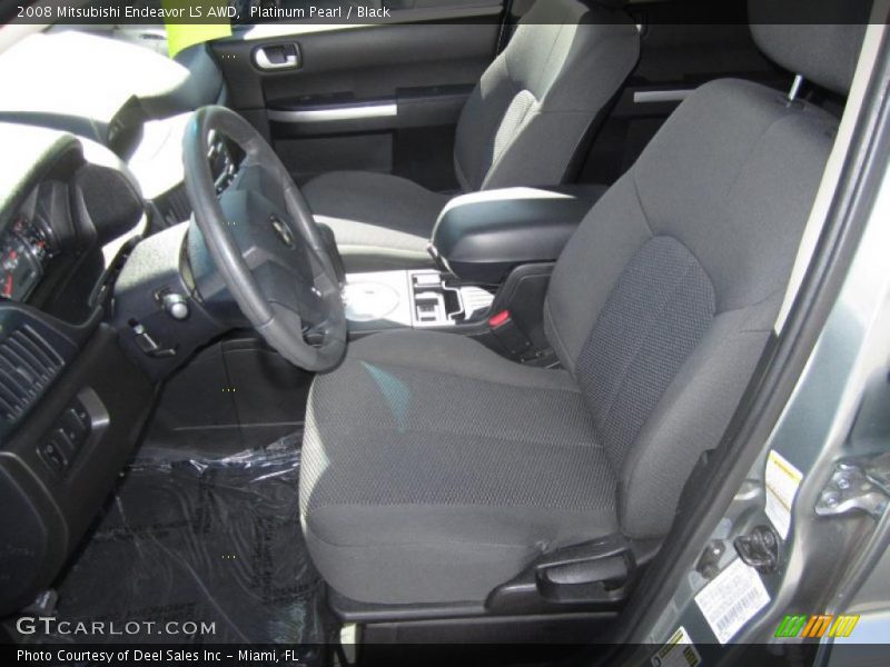 Platinum Pearl / Black 2008 Mitsubishi Endeavor LS AWD