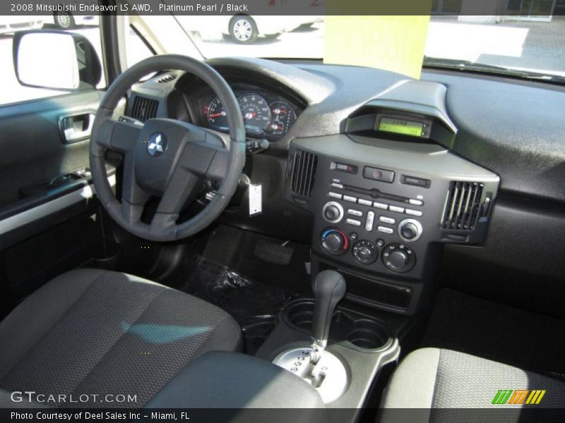 Platinum Pearl / Black 2008 Mitsubishi Endeavor LS AWD