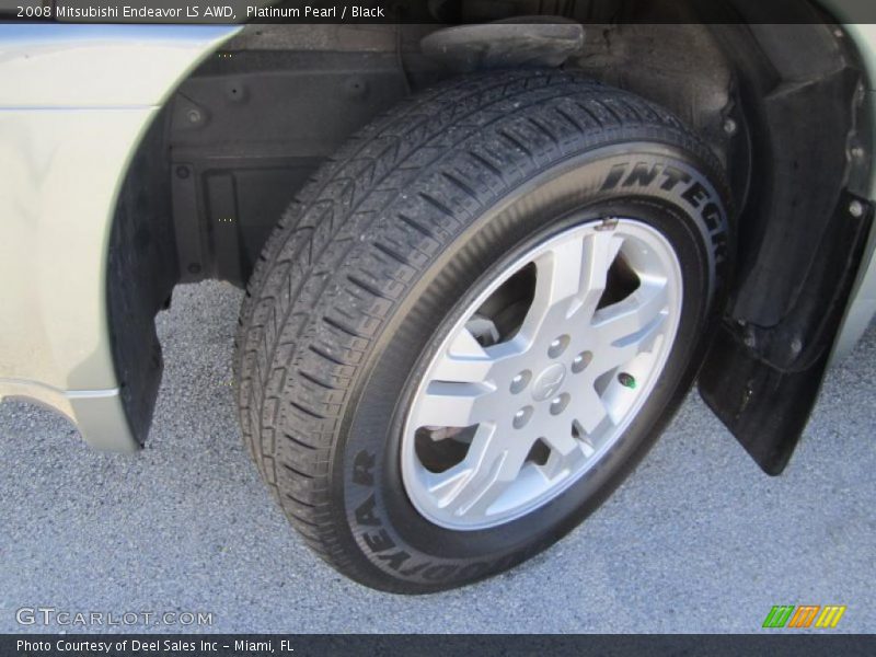 Platinum Pearl / Black 2008 Mitsubishi Endeavor LS AWD