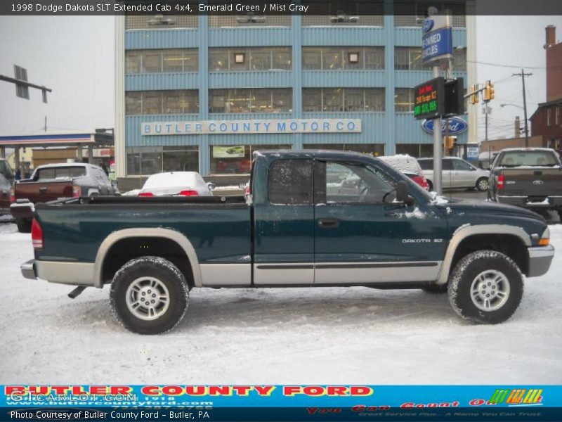 Emerald Green / Mist Gray 1998 Dodge Dakota SLT Extended Cab 4x4