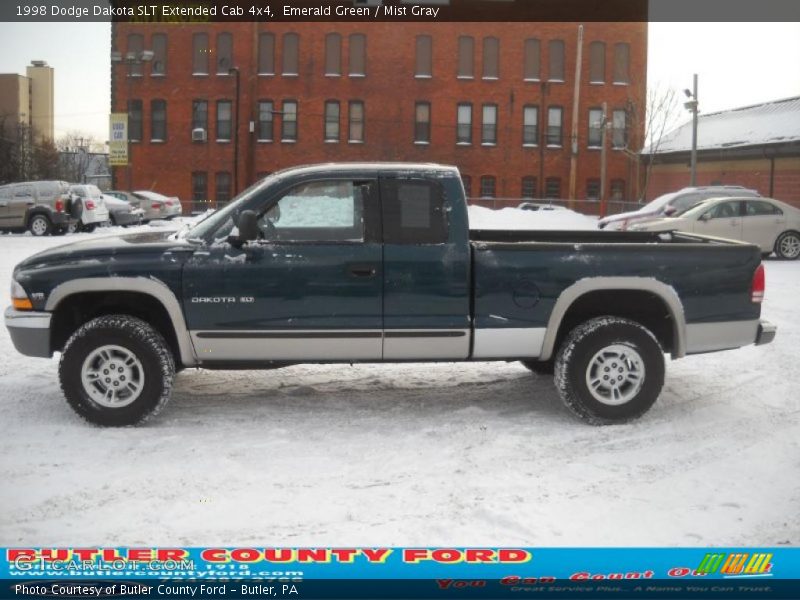 Emerald Green / Mist Gray 1998 Dodge Dakota SLT Extended Cab 4x4