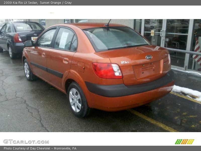 Sunset Orange / Gray 2009 Kia Rio LX Sedan