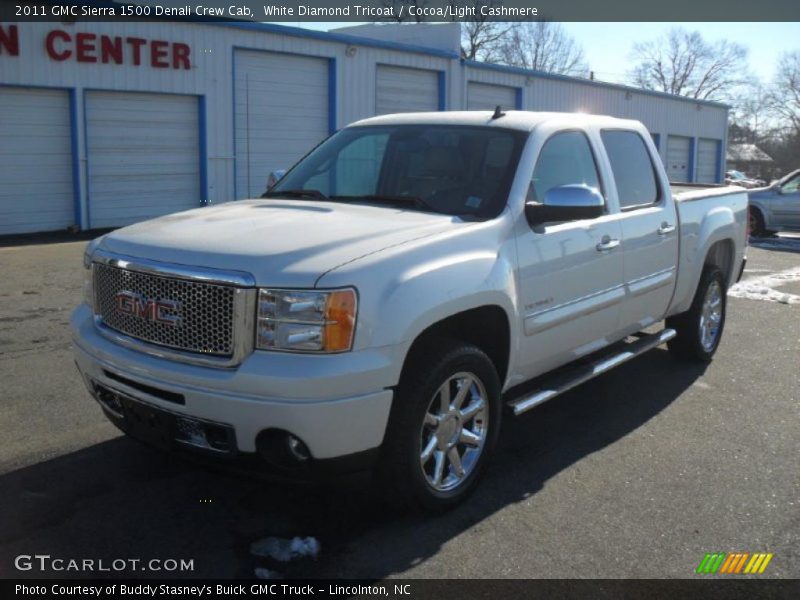 White Diamond Tricoat / Cocoa/Light Cashmere 2011 GMC Sierra 1500 Denali Crew Cab