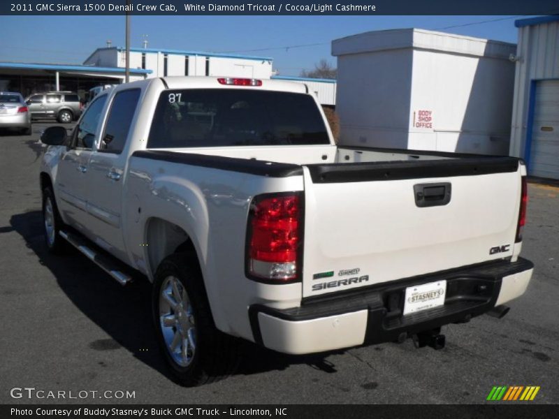 White Diamond Tricoat / Cocoa/Light Cashmere 2011 GMC Sierra 1500 Denali Crew Cab