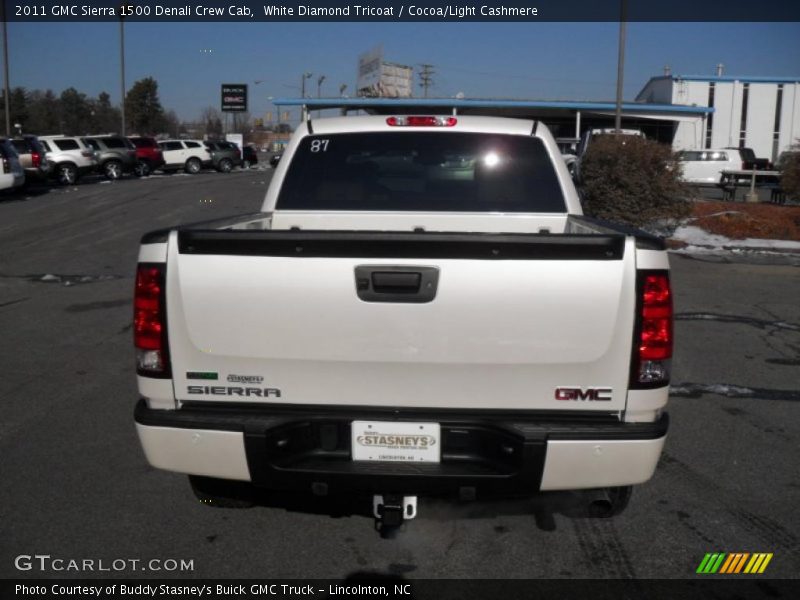 White Diamond Tricoat / Cocoa/Light Cashmere 2011 GMC Sierra 1500 Denali Crew Cab