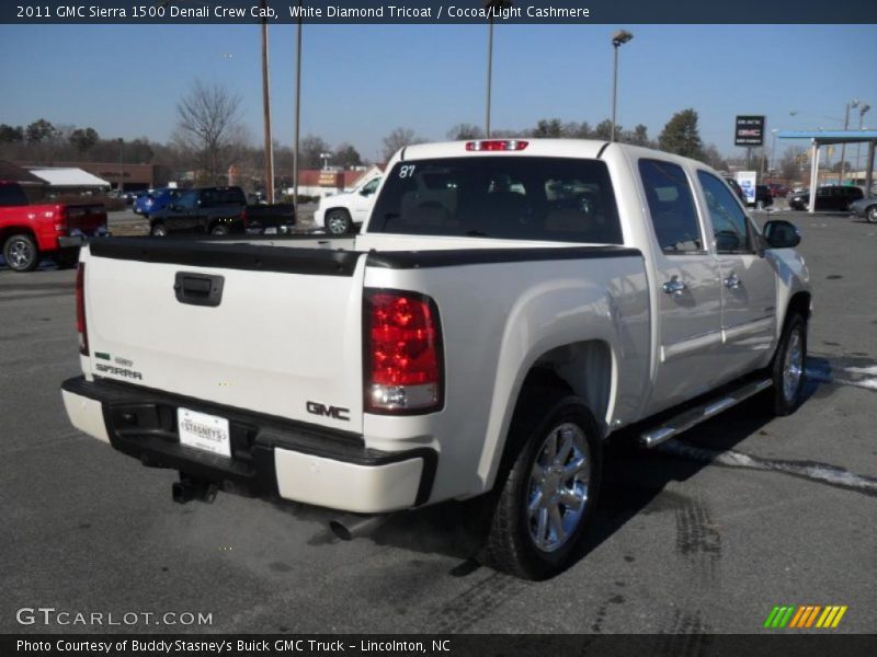 White Diamond Tricoat / Cocoa/Light Cashmere 2011 GMC Sierra 1500 Denali Crew Cab