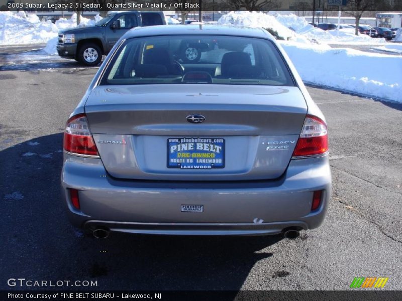 Quartz Silver Metallic / Off Black 2009 Subaru Legacy 2.5i Sedan