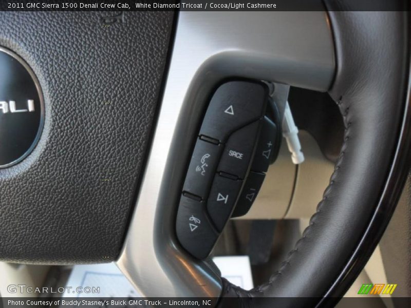 White Diamond Tricoat / Cocoa/Light Cashmere 2011 GMC Sierra 1500 Denali Crew Cab