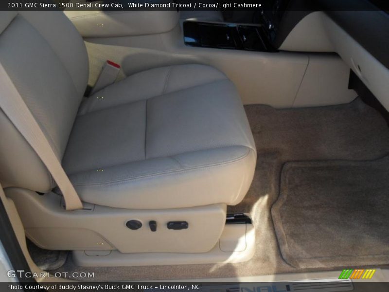 White Diamond Tricoat / Cocoa/Light Cashmere 2011 GMC Sierra 1500 Denali Crew Cab