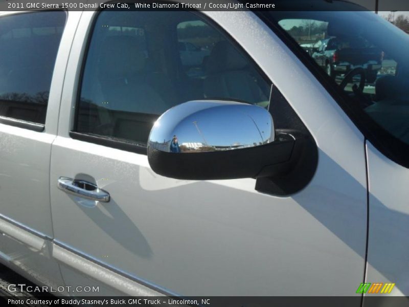 White Diamond Tricoat / Cocoa/Light Cashmere 2011 GMC Sierra 1500 Denali Crew Cab