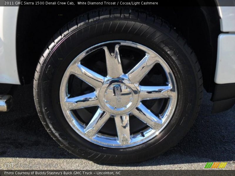 White Diamond Tricoat / Cocoa/Light Cashmere 2011 GMC Sierra 1500 Denali Crew Cab