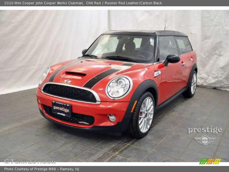 Chili Red / Rooster Red Leather/Carbon Black 2010 Mini Cooper John Cooper Works Clubman