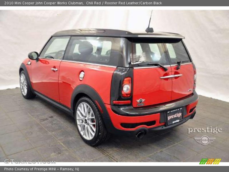 Chili Red / Rooster Red Leather/Carbon Black 2010 Mini Cooper John Cooper Works Clubman