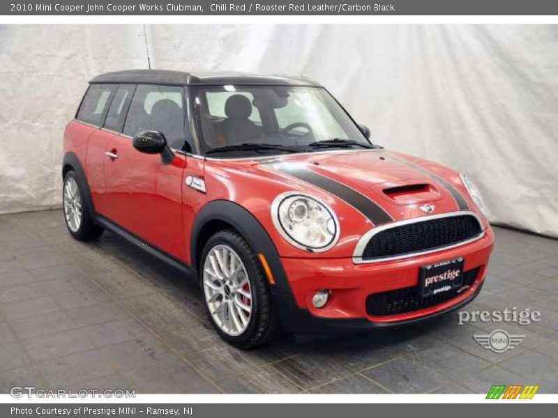 Chili Red / Rooster Red Leather/Carbon Black 2010 Mini Cooper John Cooper Works Clubman