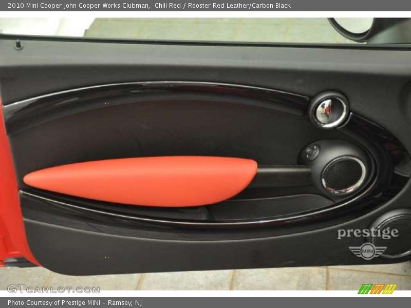 Chili Red / Rooster Red Leather/Carbon Black 2010 Mini Cooper John Cooper Works Clubman