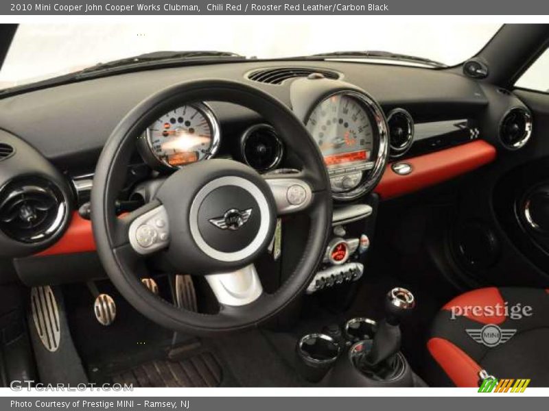 Chili Red / Rooster Red Leather/Carbon Black 2010 Mini Cooper John Cooper Works Clubman
